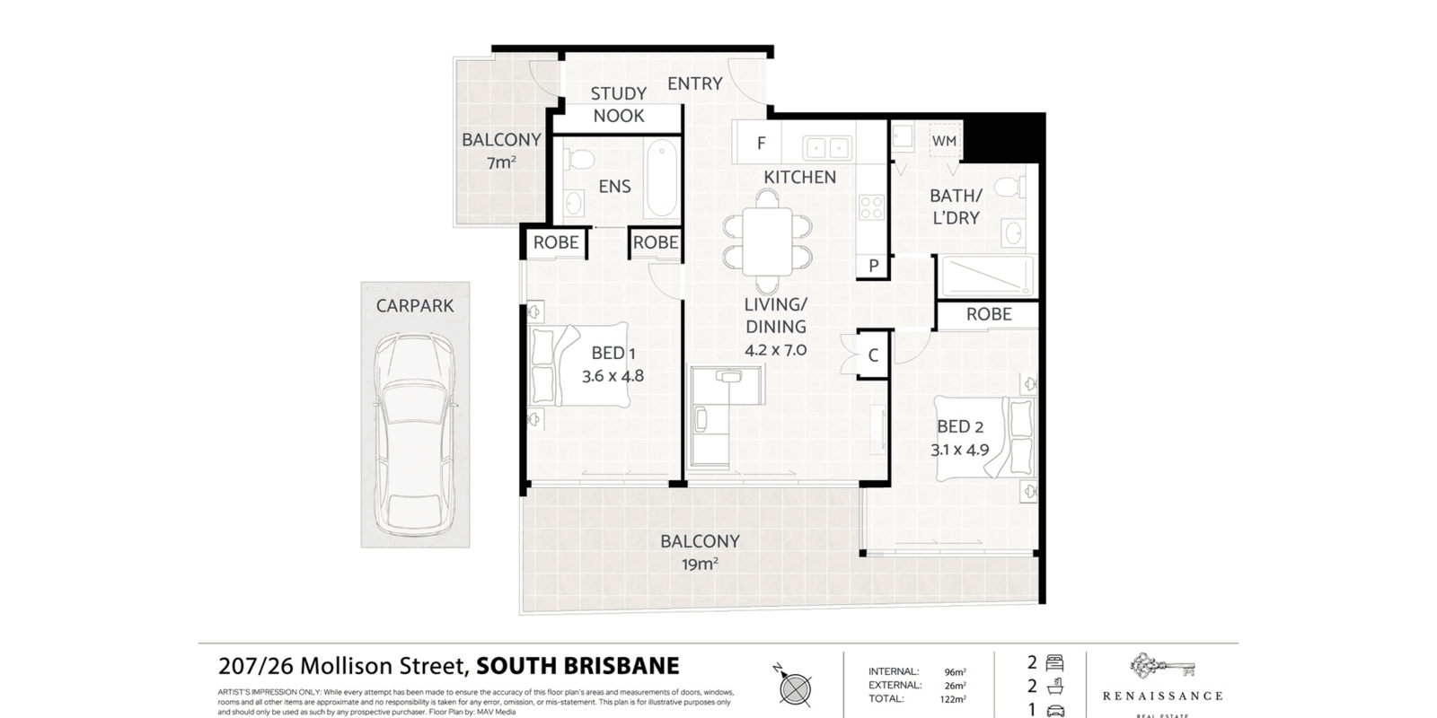 207/26 Mollison Street South Brisbane