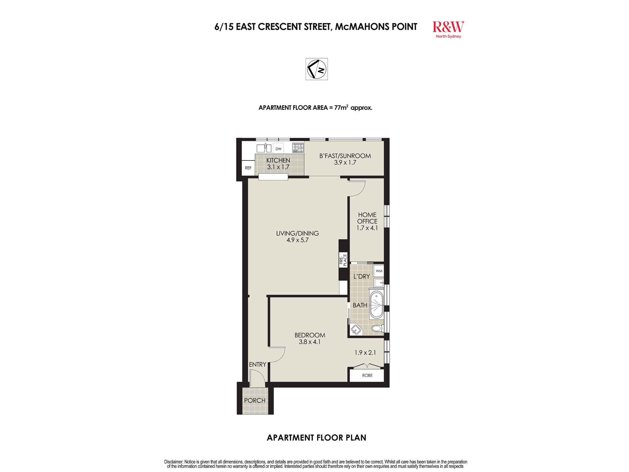 6/15 East Crescent Street McMahons Point
