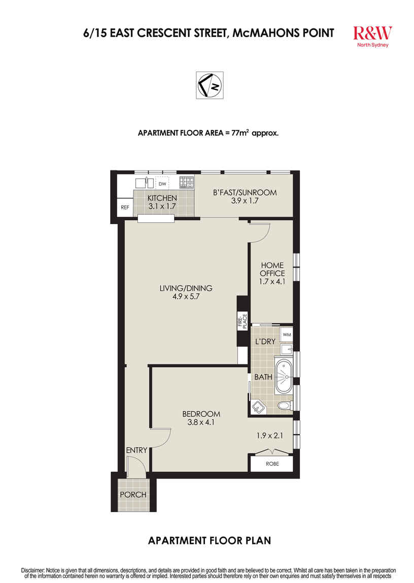 6/15 East Crescent Street McMahons Point